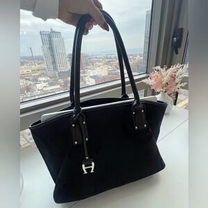 Etienne Aigner Elegant Black MacBook Laptop Tote Bag